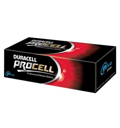 PACK 10 X PILES 9 VOLTS Duracell Procell