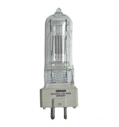 Lampe pour fresnel et PC Gy9.5 230v 500w Osram