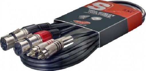 Câble 2 RCA Male / 2 XLR  Femelle 0.6M