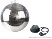 Boule à facettes 40 cm avec moteur secteur – Pack disco professionnel
