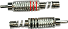 Fiche RCA mâle nickel ( la paire )