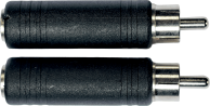 Adaptateur JACK 6.35 FEMELLE / RCA MALE ( la paire )