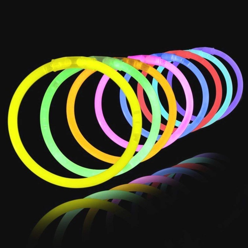 Bracelet lumineux - pack de 100 - Mix couleur