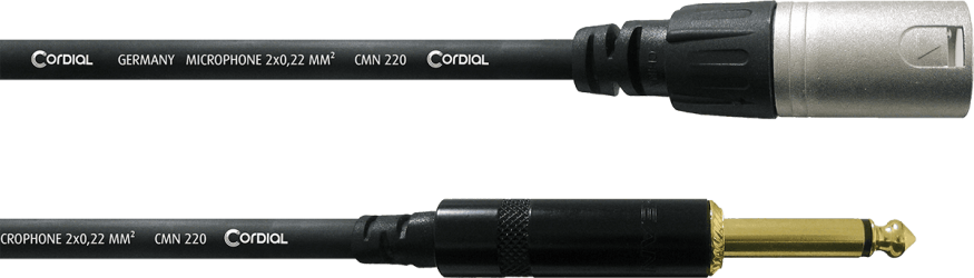 Câble Cordial XLR M / JACK M 10M CCM10MP