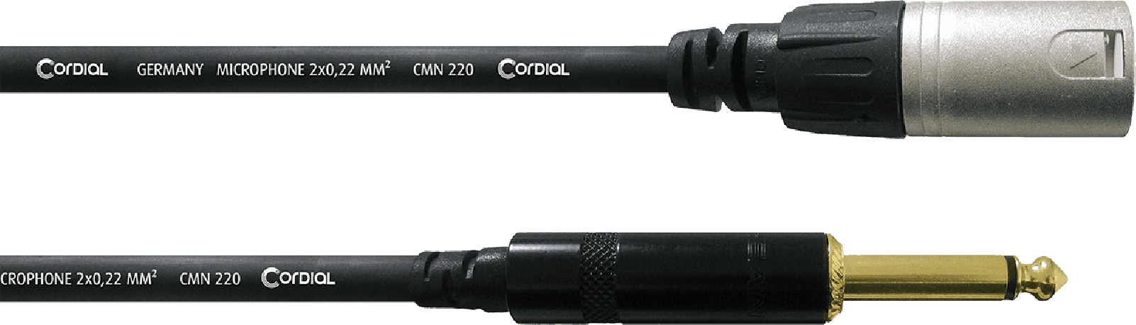 Câble Cordial XLR M / JACK M 10M CCM10MP