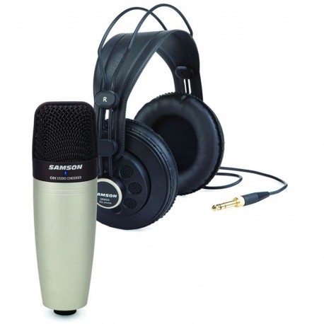 Pack microphone studio & casque Samson C01/SR850