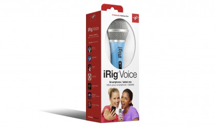 Micro karaoke pour iphone IRIG VOICE BLUE