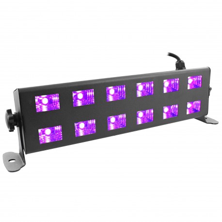 Projecteur de lumière noire BoomtoneDJ UV LED BAR 12X1W - Planet Sono