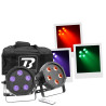 Pack projecteurs à leds Boomtone Dj Flat Par Set