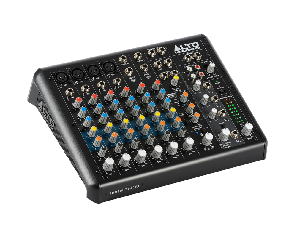 Console de mixage Audio 6 canaux, Microphone intégré UHF sans fil, Bluetooth,  USB 16, effet DSP