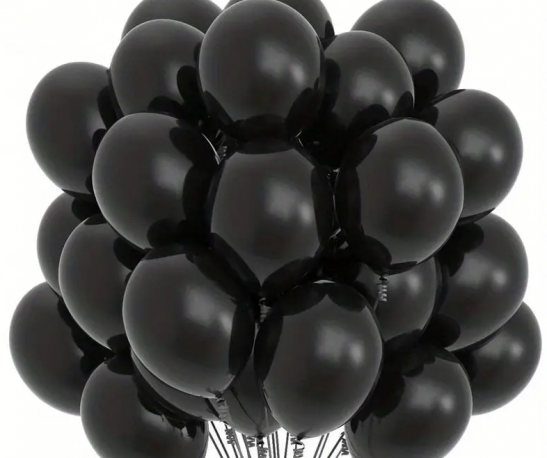 Pack 10 Ballons Noir 30cm