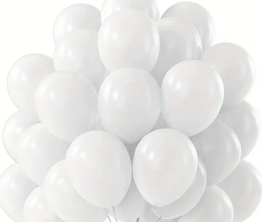 Pack 10 Ballons Blanc 30cm