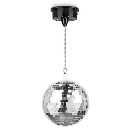 Pack Boule à facettes 20cm avec moteur LED intégré – Effet disco