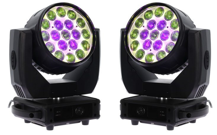 Pack 2 lyres à leds wash Algam Lighting MW19X15ZX PACK2