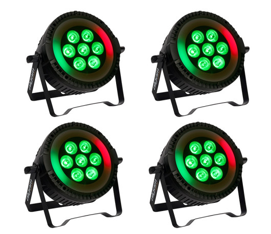 Pack 4x projecteurs à leds Algam Lighting PARWASH76RING
