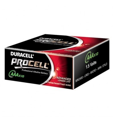 PACK 10 X PILES 1.5 VOLTS LR03 AAA Duracell Procell